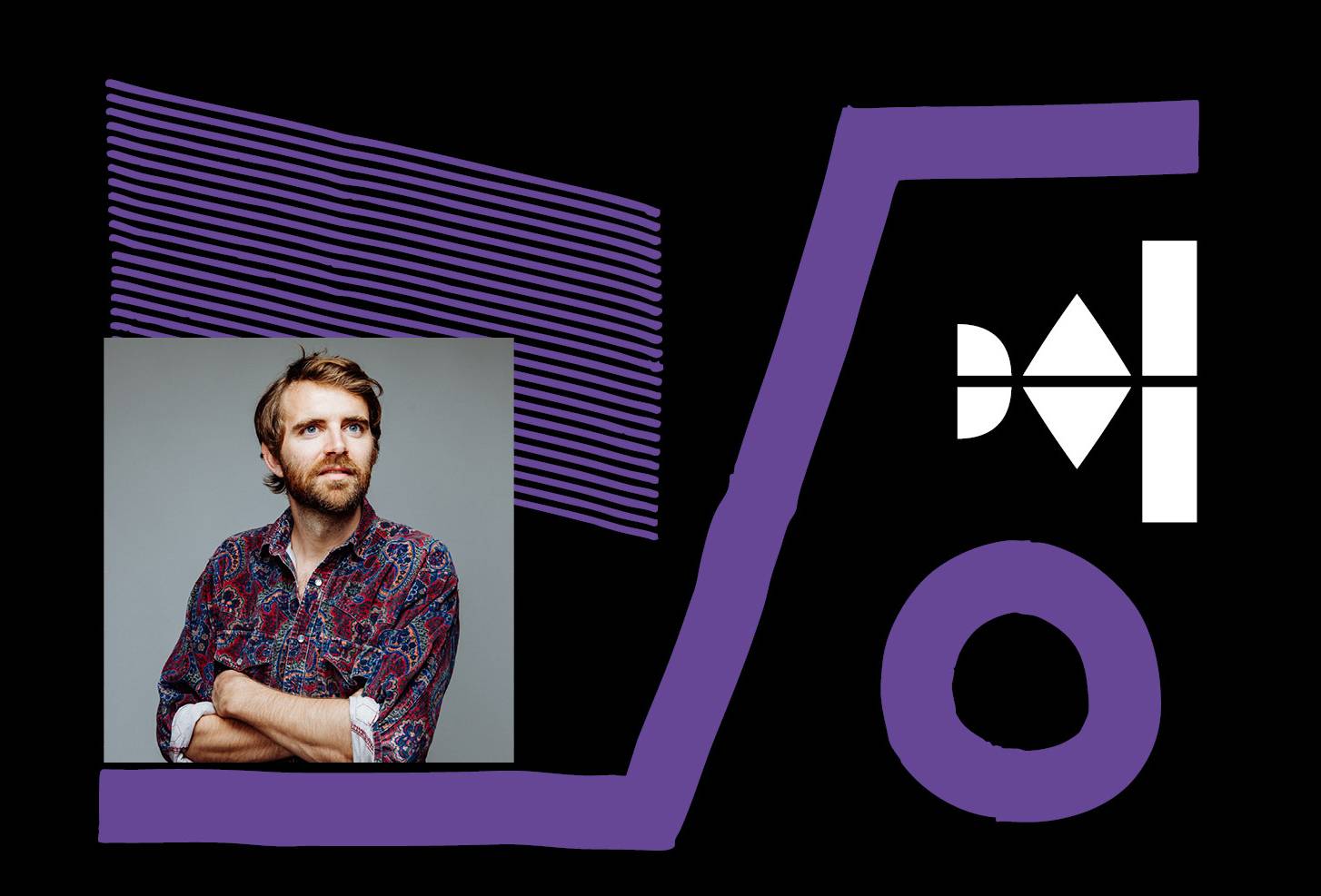 Pokastlogo med portrett av Jo Skaansar