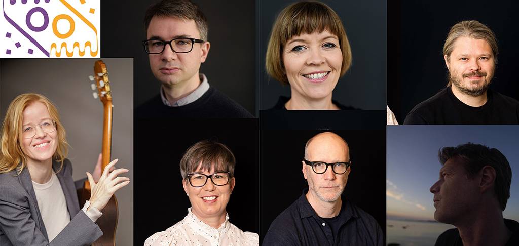 Collage av di portretter