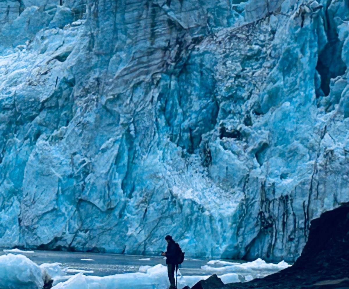 Høy vegg på et isfjell