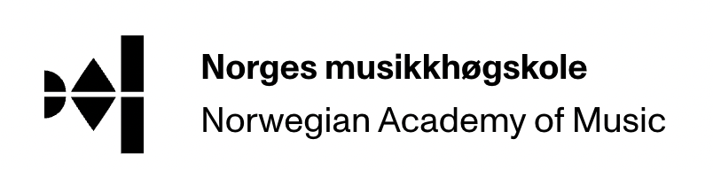 NMH-logo svart på hvitt